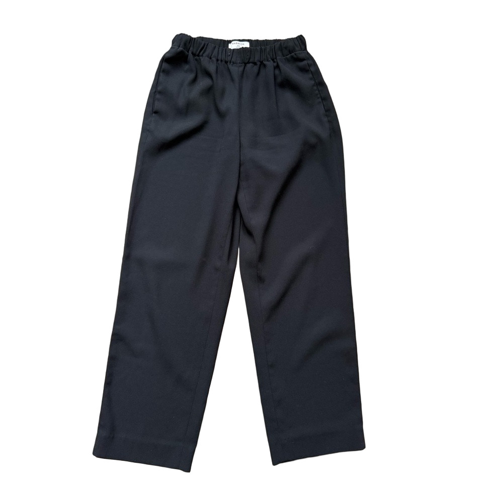 Babaton Aritzia Black Trousers with Relaxed Fit and Elastic Waistband